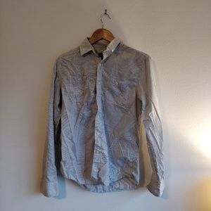 American Rag Gray Pinstripe Button Down Shirt